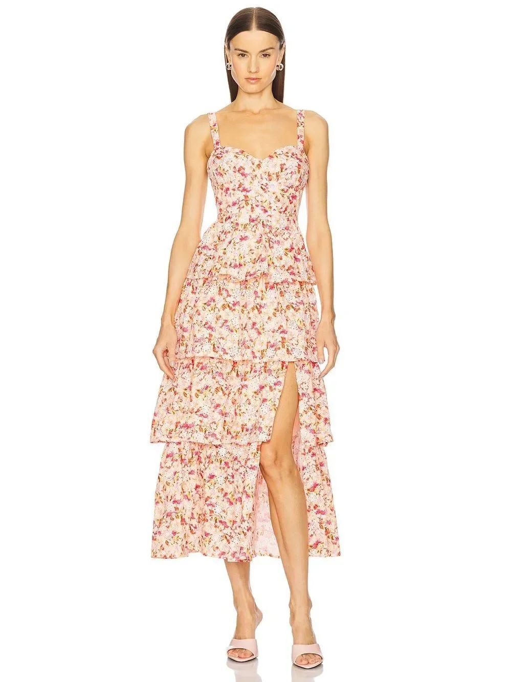 ASTR The Label x Revolve Women's Midsummer Dress in Pink Multi Floral Size Small